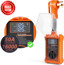 50 Amp RV Surge Protector 16000J Dual Display Circuit Analyzer US