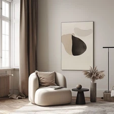 Hand Painted on Oil Painting Serenity Home Decor Abstract Wall Art Gray