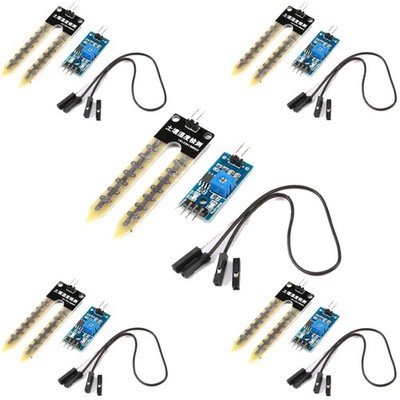 5pcs Soil Moisture Sensor LM393, DIY 3.3V-5V Hygrometer Module for Arduino Au...