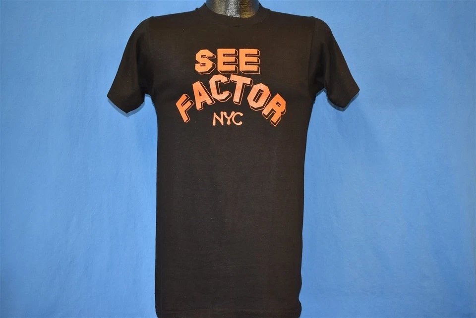 Camiseta vintage años 70 FOGHAT FALL TOUR 1976 SEE FACTOR NYC NEGRA NARANJA PEQUEÑA S Foto 2 de 4