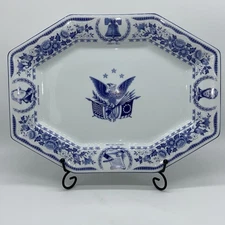 Vintage Freedom Forever China Platter By Midland Enterprises Bicentennial Japan