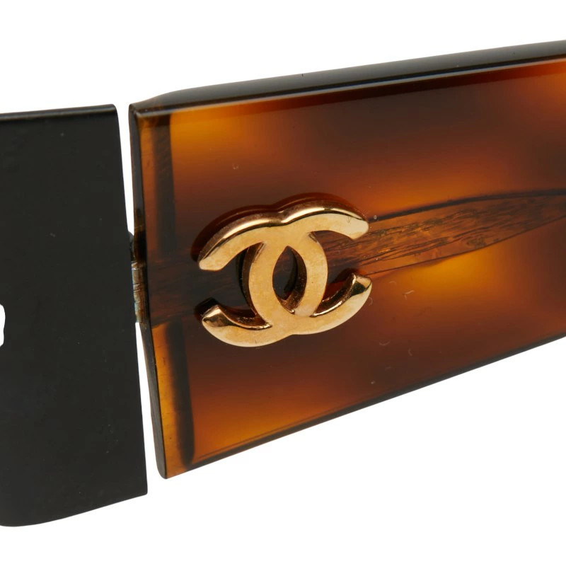 Chanel Cocomark Sunglasses 05972-91235 Black Brow… - image 6