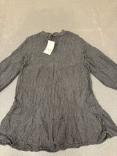 ZARA Dress – Black – Size M – Cotton/Viscose/Acrylic Blend