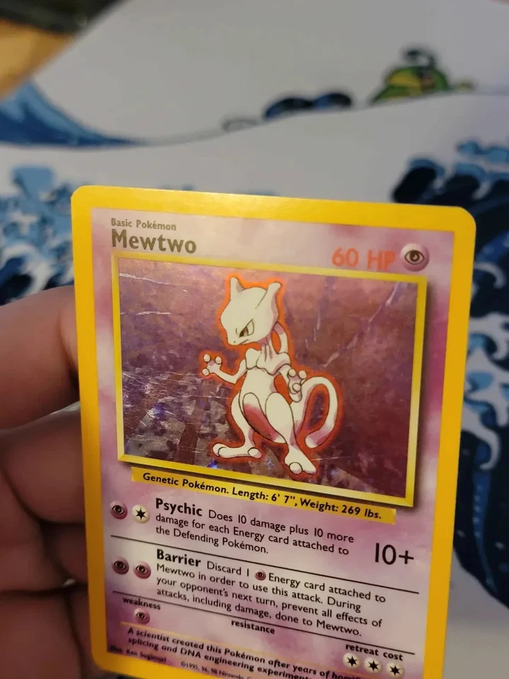 Mewtwo Holo Rare Base Set 010/102 NM- Pokemon Card - Image 2 of 3