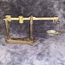 Antique Fairbanks Grain Apothecary  Balance Scale With Pan Patent April 23, 1878