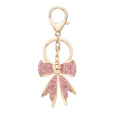 Sparkly Rhinestone Bow Keychain, Cute Butterfly Key Chains, Gold Letter O