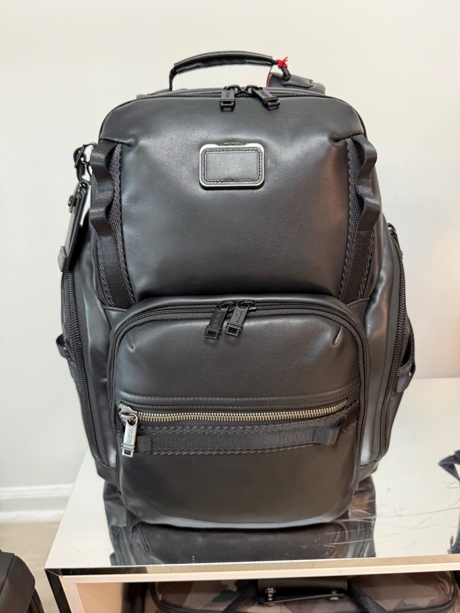 NEW Tumi ALPHA BRAVO SEARCH 17” LEATHER Laptop Backpack
