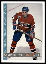 1992-93 O-Pee-Chee Sylvain Lefebvre Montreal Canadiens #303