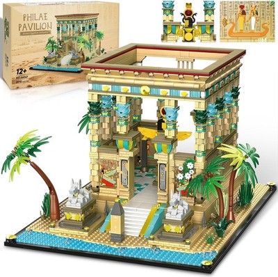 Philaedin Temple Building Set for Adults, Egyptian Architecture Building Blocks