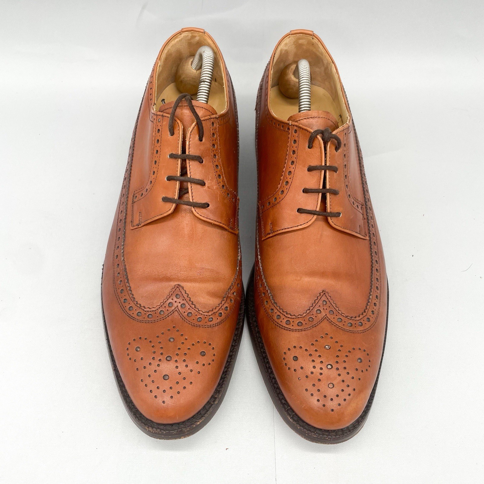 SAOLA Jack Erwin Uomo 11 Hubert Longwing Derby Pelle Marrone Medaglione Brogue Oxford