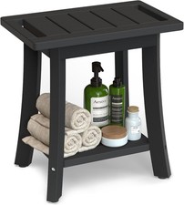HIPS Shower Bench Inside Shower Stool with Storage Shelf Waterproof Spa Bath