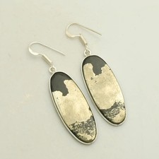 Apache Pyrite Gemstone Handmade Drop Dangle Earrings Jewelry Gift 2