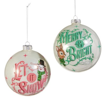 RAZ Imports Sparkle Holiday Ball Ornament 4524617