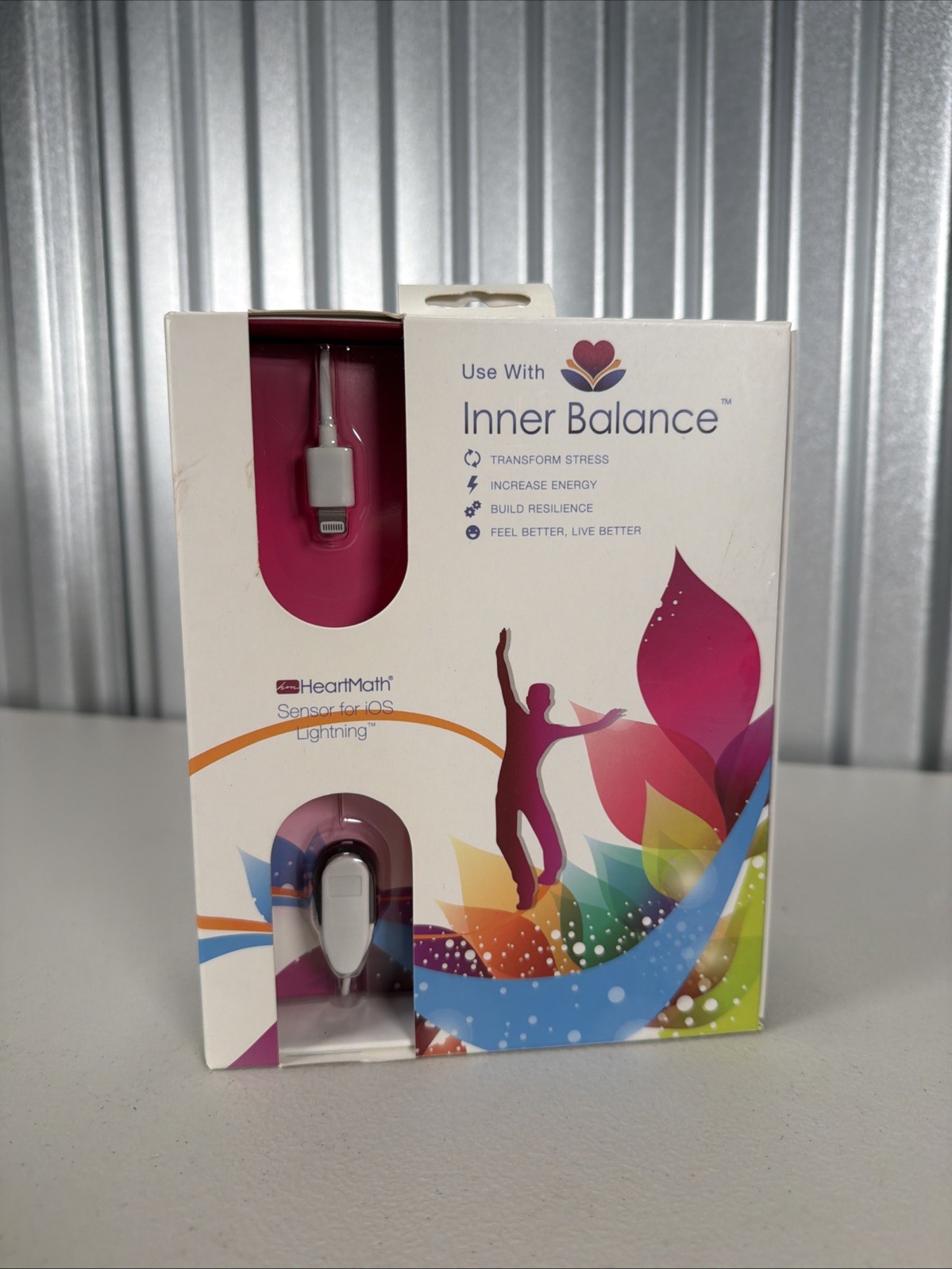 NEW HeartMath Inner Balance Lightning Wired Sensor for iPhone/iPad HRV Heart