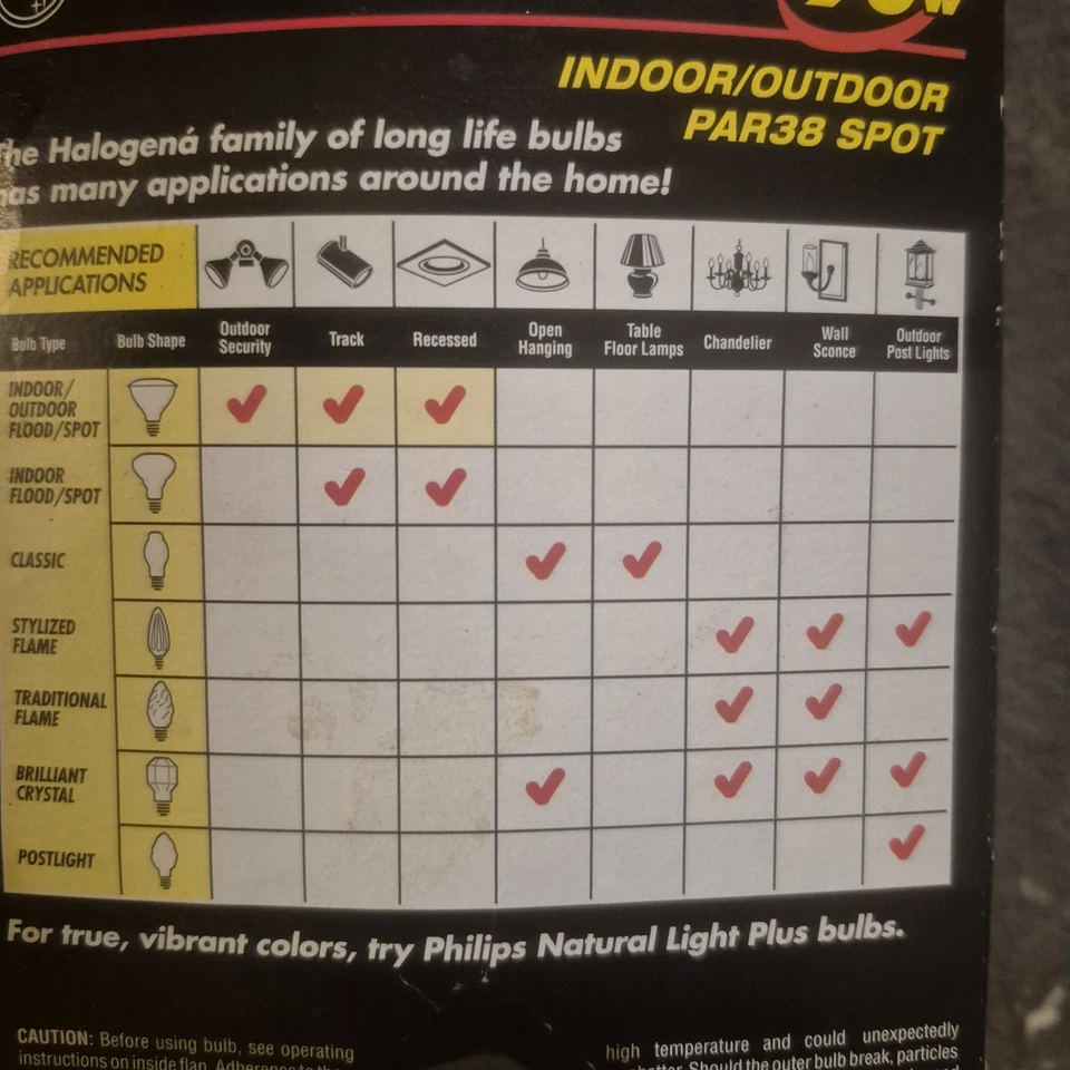 Philips 90-watt Halogena PAR38 spot light bulb. Indoor Outdoor 2 Pack 1350 Luman - Image 4 of 4