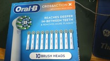 New Original Oral-B CrossAction X Replacement Brush Heads - 10 Pack