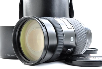 [Mint] Minolta AF APO 100-400mm f/4.5-6.7 Tele Zoom Lens w/Hood Case From Japan - Image 1 of 4