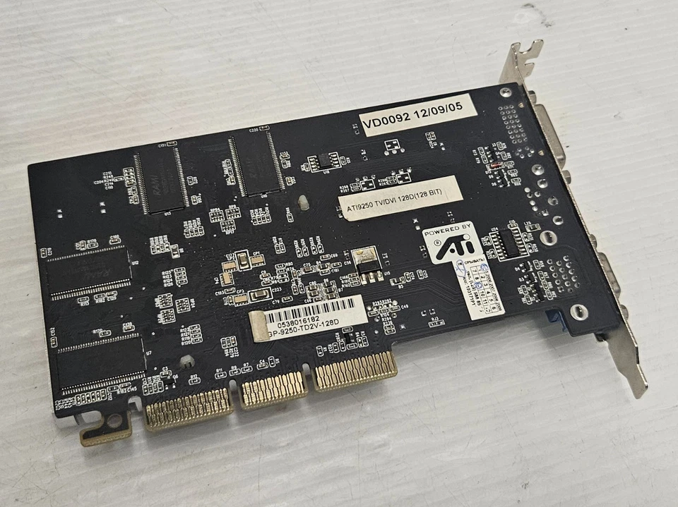 ATI Radeon 9250 128MB DDR, 128BIT, AGP 8x, VGA, DVI, AGP-9250-TD2V-128D, WORKING - Image 3 of 4