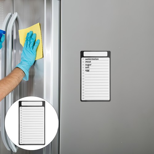Lista de comestibles Bloc de notas refrigerador mensaje magnético pegatinas compras refrigerador - Imagen 6 de 12