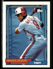 1992 Topps #647 Marquis Grissom Baseball Card 1102X