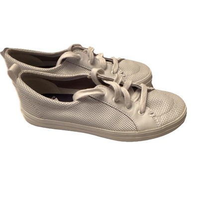 Sperry Striper II CVO White Perforated Leather Sneakers Womens Size 8 Clean 
