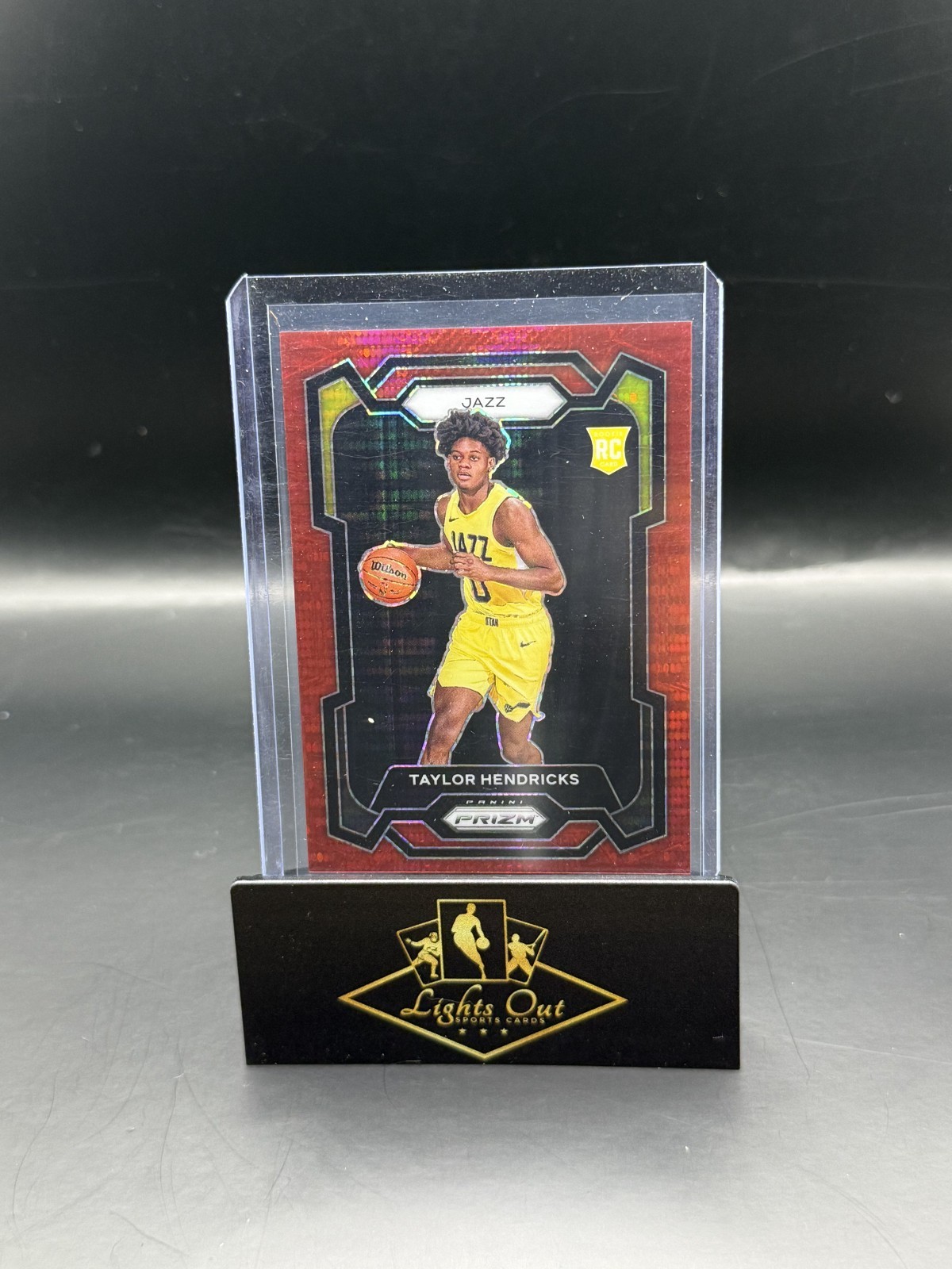 2023-24 Prizm Taylor Hendricks #161 Rookie Red Seismic Prizm #244/299 Jazz RC