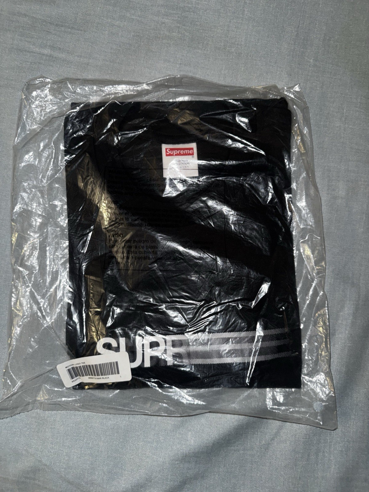Supreme Motion Logo Tee Men's L Black Graphic Logo SS23T75