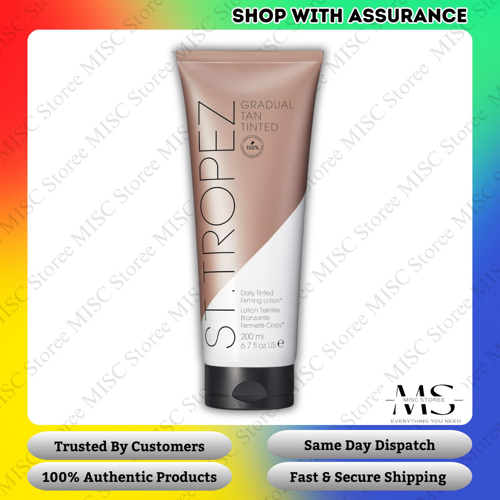 St. Tropez Gradual Tan Tinted Firming Lotion 200ml – Daily Use – New