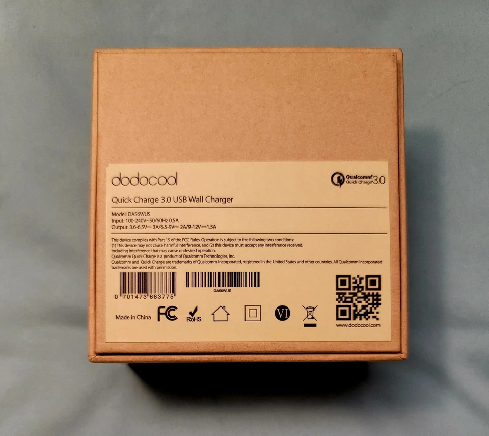 2 NOVOS - Carregadores rápidos, Qualcomm Quick Charge 3.0 carregadores de parede USB - Imagem 3 de 3