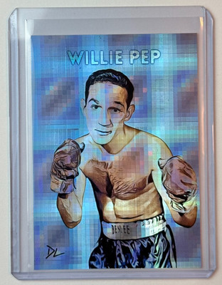 Willie Pep Limited Edition Artist Signed  Boxing Legend  Refractor Card 1/1