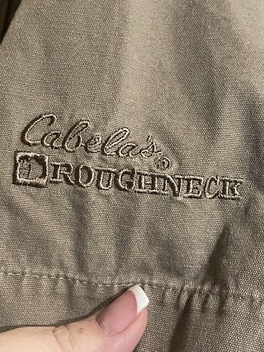 Herren Kurzarm Stone Wash CABELA’S Canvas Hemd Knopfleiste Taschen schwer groß - Bild 3 von 8