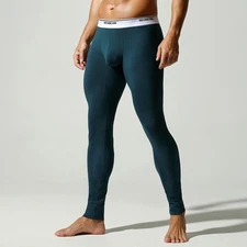 NEW SEOBEAN MENS CLASSIC SOLID COTTON LONG JOHN UNDERWEAR 