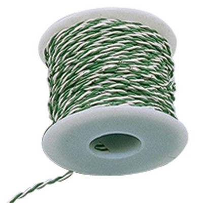 24 AWG Green/White Stranded Twisted Pair HookUp Wire 100 Feet