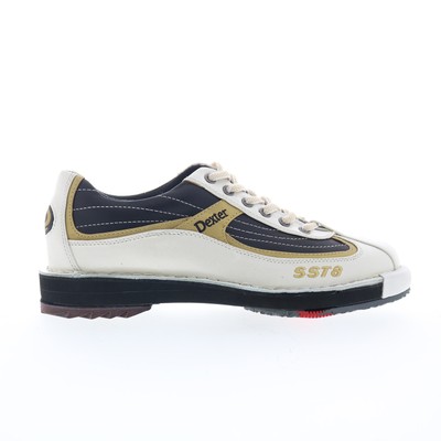 Dexter SST 8 B1899-94 Mens White Leather Lace Up Athletic Bowling Shoes
