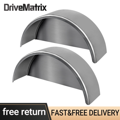 #ad #ad 2PK Steel Round Single Axle Trailer Fenders amp; backs For 14quot; to 16quot; Wheel $69.99