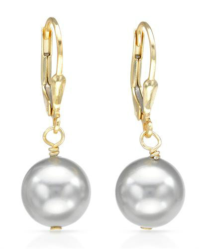 Lovely Earrings With Faux pearl Made in 925 Sterling silver.