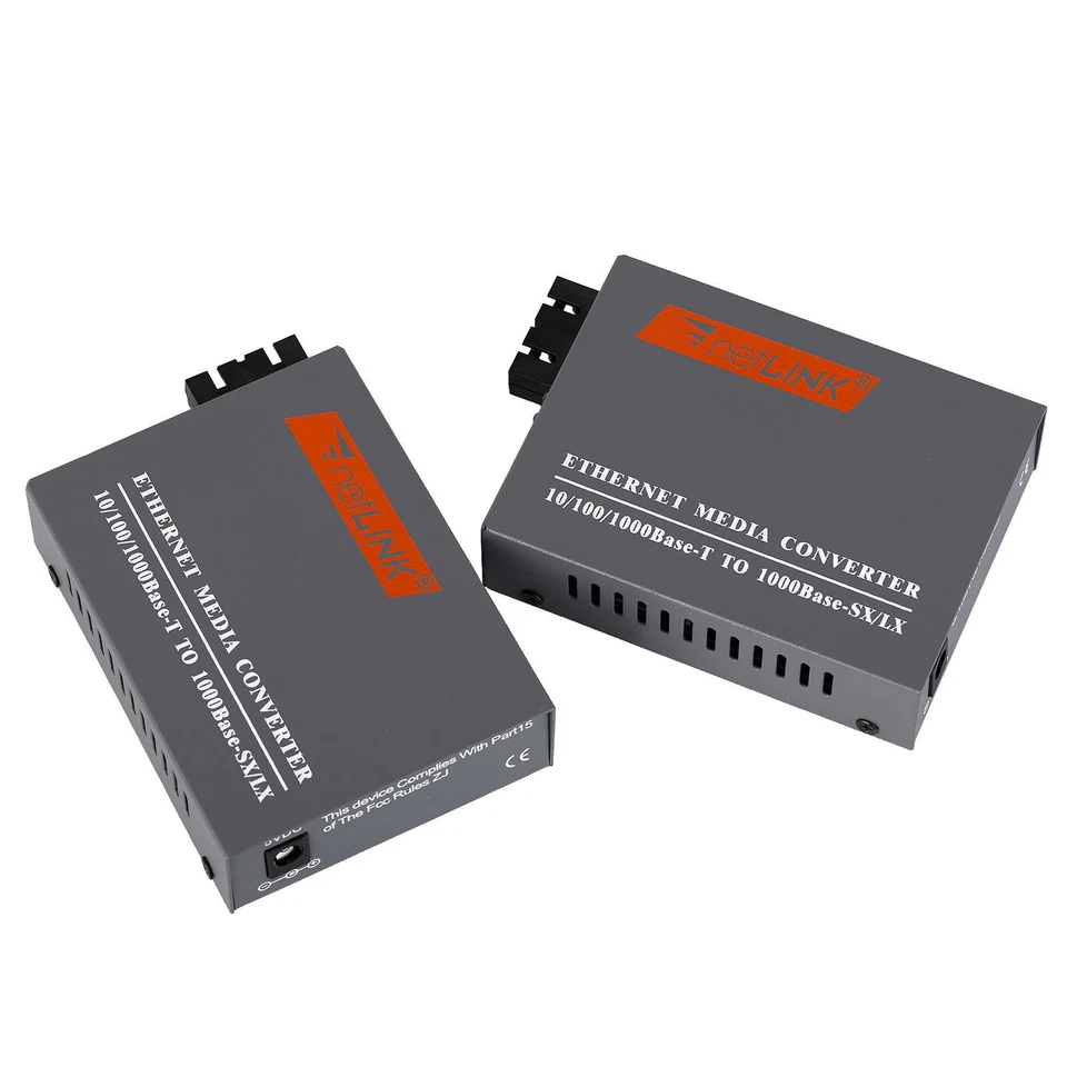 Gigabit Network Extender RJ45 to SC Duplex Fiber Converter 1000Mbps LAN  Adapter - Image 4 of 4