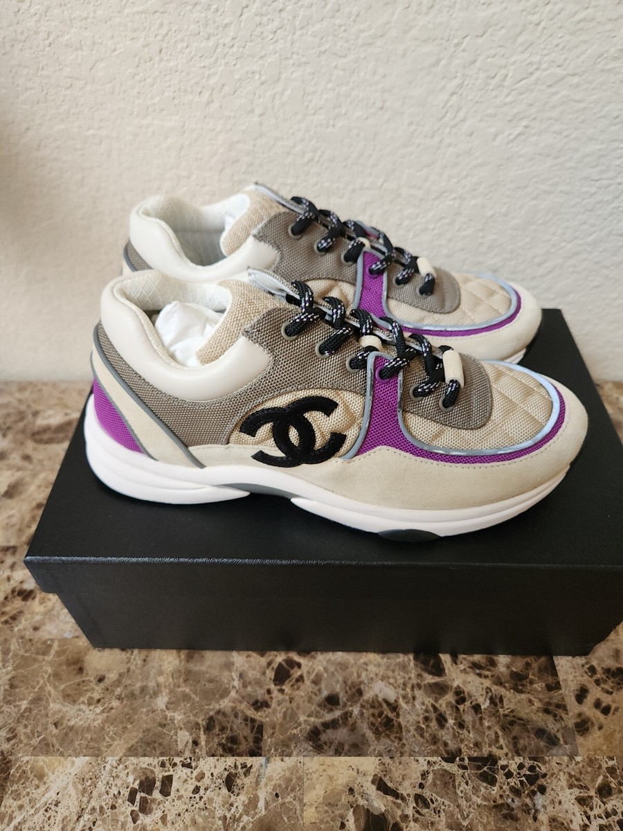 Chanel Low Top Trainer 'CC Logo' Sneakers Size 40 K3164