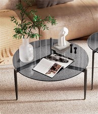 High Density Clear Glass Coffee Tea Table Living Room Office Sofa Center Table