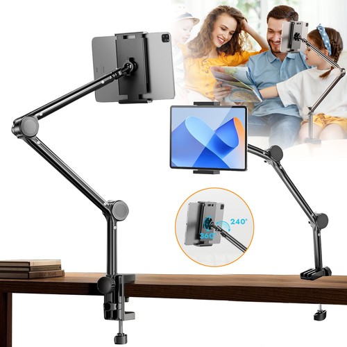 Tablet Halterung Tablet Ständer Handy Halter Bett 360°Drehbarer für iPad/iPhone