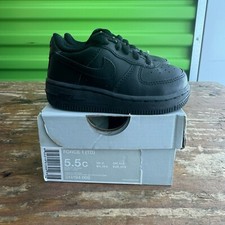 Vintage New In Box Toddler Baby Nike Air Force 1 AF1 Black / Black Size 5.5c