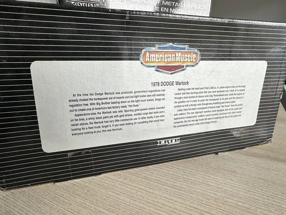 ERTL American Muscle '78 Dodge Warlock Pickup Truck 1:18 NIB - Immagine 4 di 4