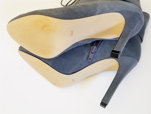 GUESS Declan Grey Suede Fold-Over Booties Ankle Boots 5.5 - Picture 8 of 8