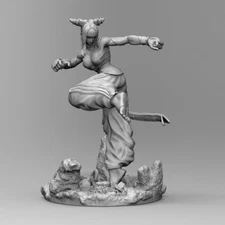 Street Fighter Juri 3D Print Stl Model Diorama 3D print model 3D print model