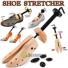 2-Way Wooden Adjustable Shoe Stretcher Expander Men Women Boot Size US 5-13