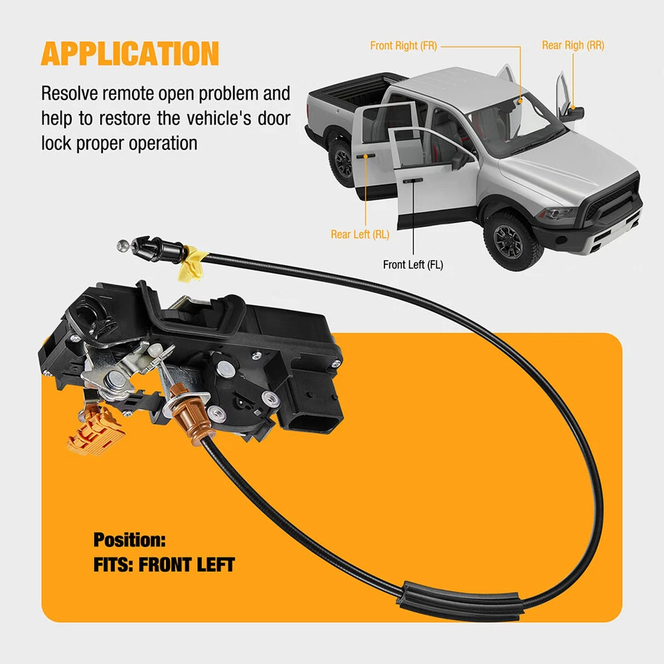 Door Lock Actuator Front Left Side for Chevrolet Silverado 1500 GMC Sierra Foto 3 de 4