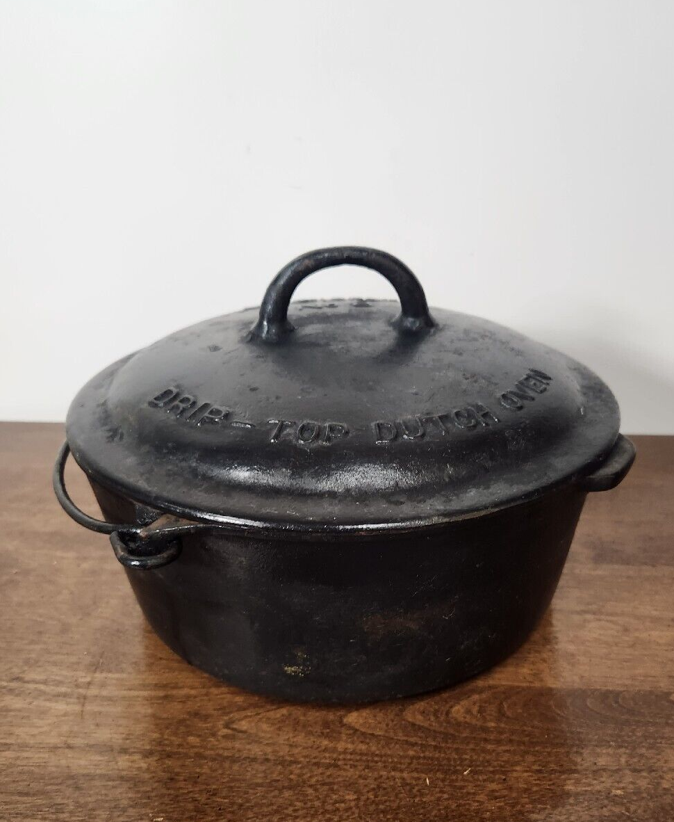 MCCLARY'S DRIP TOP CAST IRON 8 DUTCH OVEN MATCHING eBay