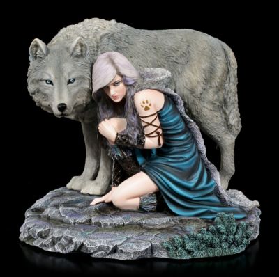 Wolf Figur - Protector by Anne Stokes - limitiert - Sammlerfigur Fantasy Gothic 