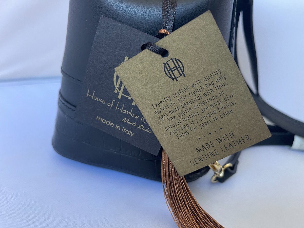 House of Harlow 1960 Italy Genuine Leather Crystal Stud Mini  Backpack Revolve House of Harlow Italian Leather | Mercari main image 3