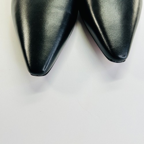 Vince Venice Slingback Kitten Heel Size 7.5M Black Leather Pointed Toe Pump - Picture 21 of 21